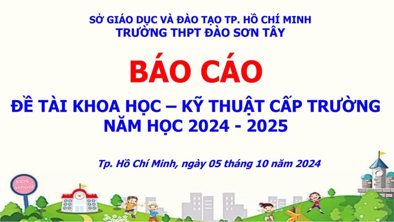 Tin ảnh: Báo cáo đề tài Khoa học - Kỹ thuật cấp Trường năm 2024-2025