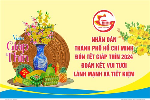Nhân dân Thành phố Hồ Chí Minh đón Tết Giáp Thìn 2024 đoàn kết, vui tươi lành mạnh và tiết kiệm.