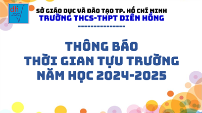 Thông báo thời gian tựu trường năm học 2024 - 2025