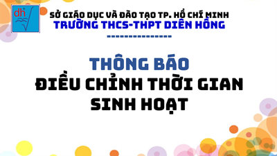 Thông báo điều chỉnh thời gian sinh hoạt.