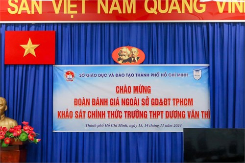 Đoàn đánh giá sở gdđt tp hồ chí minh khảo sát kiểm định chất lượng giáo dục trường thpt dương văn thì