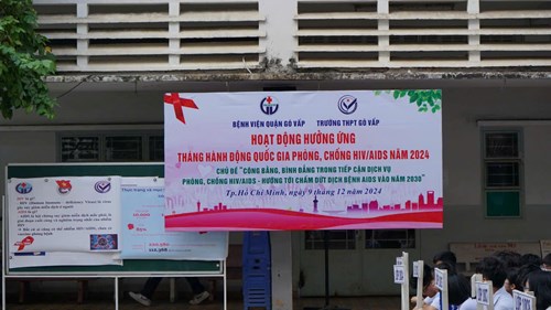 Trường THPT Gò Vấp tích cực hưởng ứng Tháng hành động quốc gia phòng, chống HIV/AIDS năm 2024