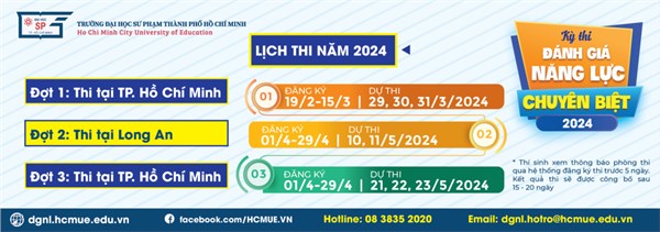 Thông tin kỳ thi đánh giá năng lực chuyên biệt của Trường Đại học Sư phạm TP.HCM năm 2024