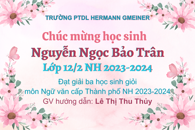 Tuyên dương học sinh đạt giải kỳ thi học sinh giỏi cấp thành phố năm học 2023 - 2024