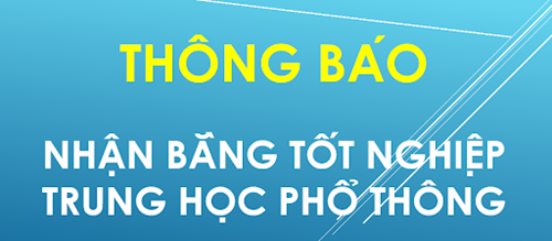 Thông báo nhận bằng tốt nghiệp thpt năm học 2022-2023