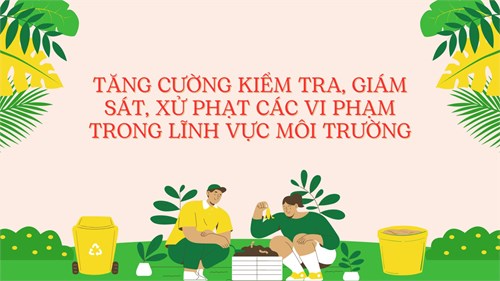 Tăng cường kiểm tra, giám sát, xử phạt các vi phạm trong lĩnh vực môi trường.