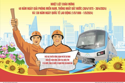 Kỷ niệm 49 năm Ngày giải phóng Miền Nam, thống nhất đất nước ( 30/4/1975 - 30/4/2024 ) và 138 năm ngày Quốc tế lao động ( 01/5/1886 - 01/5/2024 )