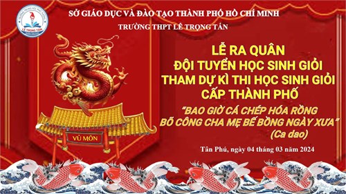 Lễ ra quân đội tuyển học sinh giỏi lớp 12 cấp thành phố