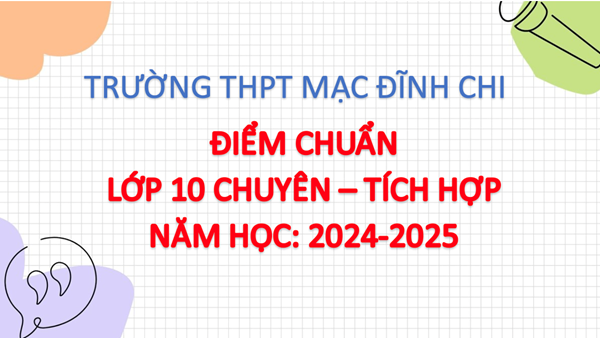 Điểm chuẩn lớp chuyên 10 - Tích hợp năm học 2024-2025