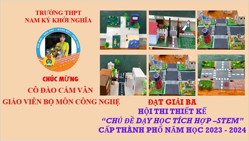 Kết quả hội thi thiết kế  chủ đề dạy học tích hợp -stem  cấp thành phố năm học 2023 - 2024