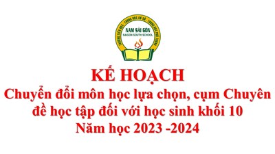 Kế hoạch chuyển đổi môn học lựa chọn, cụm Chuyên đề học tập đối với học sinh khối 10; Năm học 2023 -2024