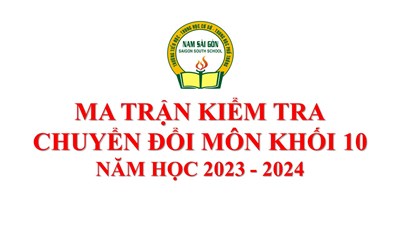 Ma trận kiểm tra Chuyển đổi môn khối 10; Năm học 2023 - 2024