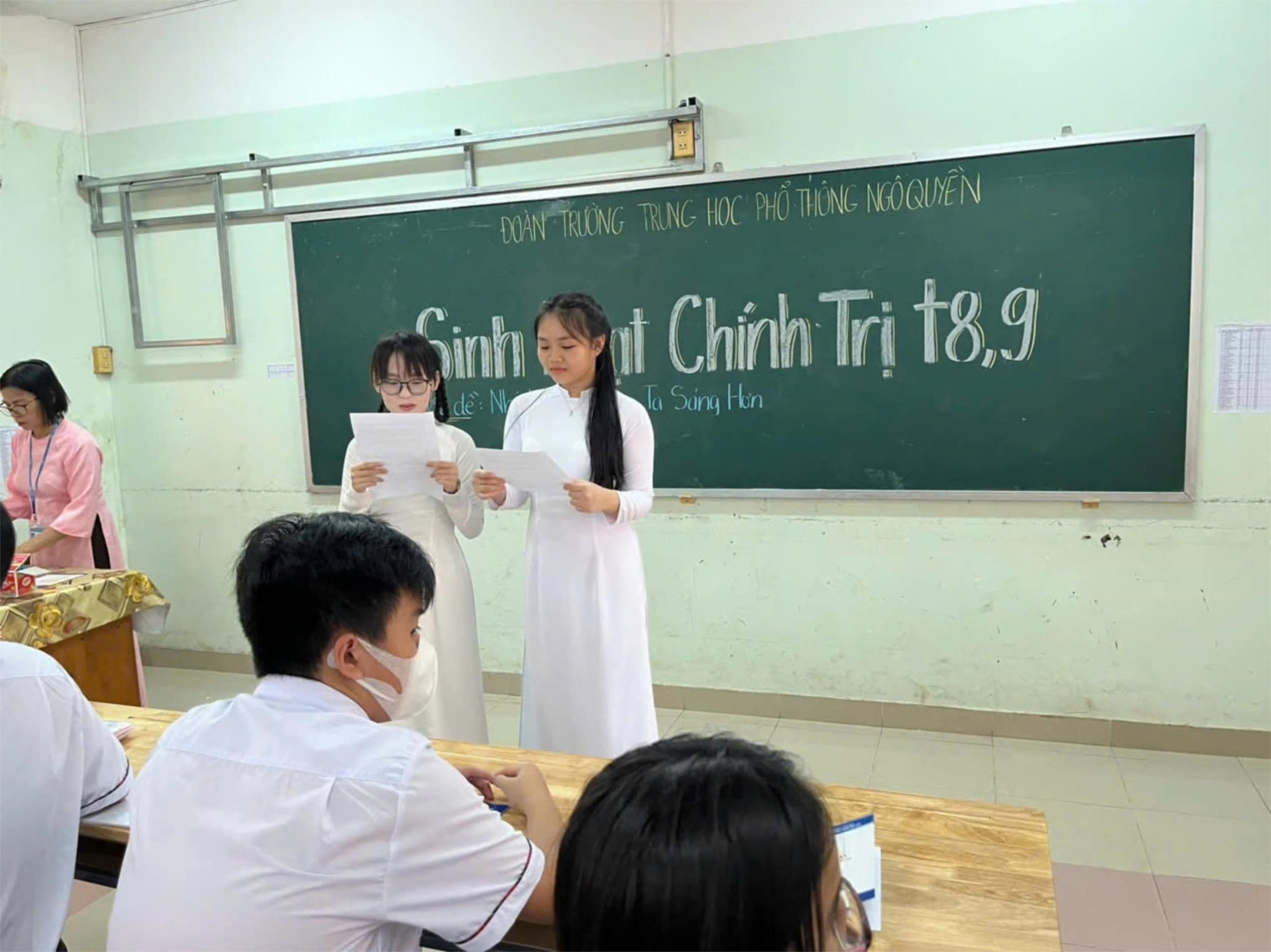 Đoàn trường thpt ngô quyền tổ chức sinh hoạt chính trị tháng 8,9