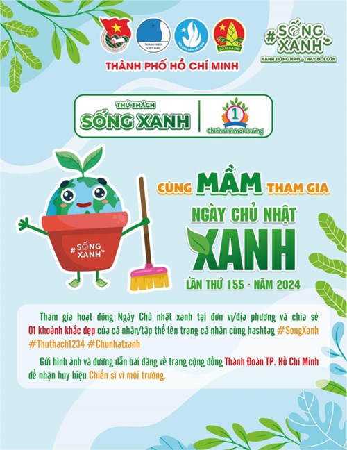 Đoàn trường thpt ngô quyền phát động các chi đoàn lớp hưởng ứng   ngày chủ nhật xanh lần thứ 155  năm 2024
