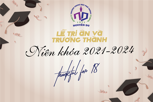 [FULL] Lễ tri ân và trưởng thành niên khóa 2021-2024 Trường THPT Nguyễn Du