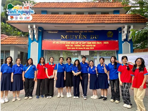 📚tiếp sức mùa thi 2024 - chiến sĩ hoa phượng đỏ thpt nguyễn du cảm ơn các sĩ tử vì đã luôn cố gắng📚