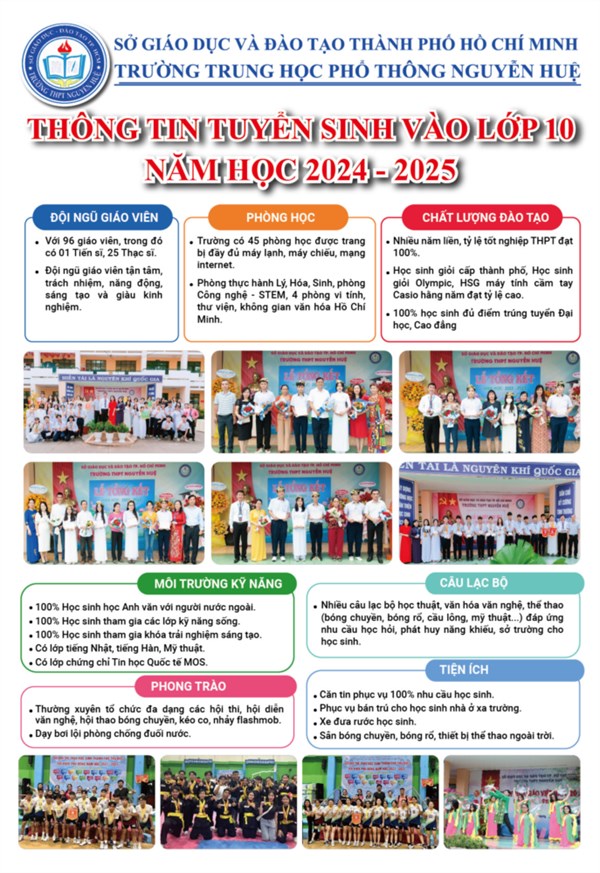 Trường thpt nguyễn huệ vinh dự đạt hạng nhất thể dục thể thao cấp thpt toàn tp thủ đức