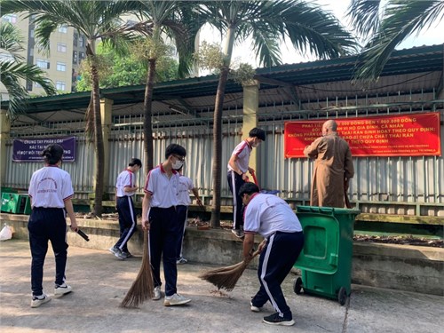 Phòng tham vấn tâm lý học đường trường thpt nguyễn hữu cảnh tổ chức và phát động hoạt động ngày thứ 7 xanh lần 1