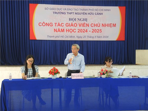 Trường thpt nguyễn hữu cảnh tổ chức hội nghị công tác giáo viên chủ nhiệm năm học 2024 – 2025