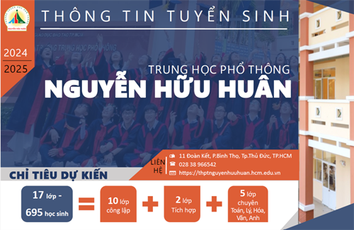 Thông tin tuyển sinh vào lớp 10 - Năm học 2024 - 2025