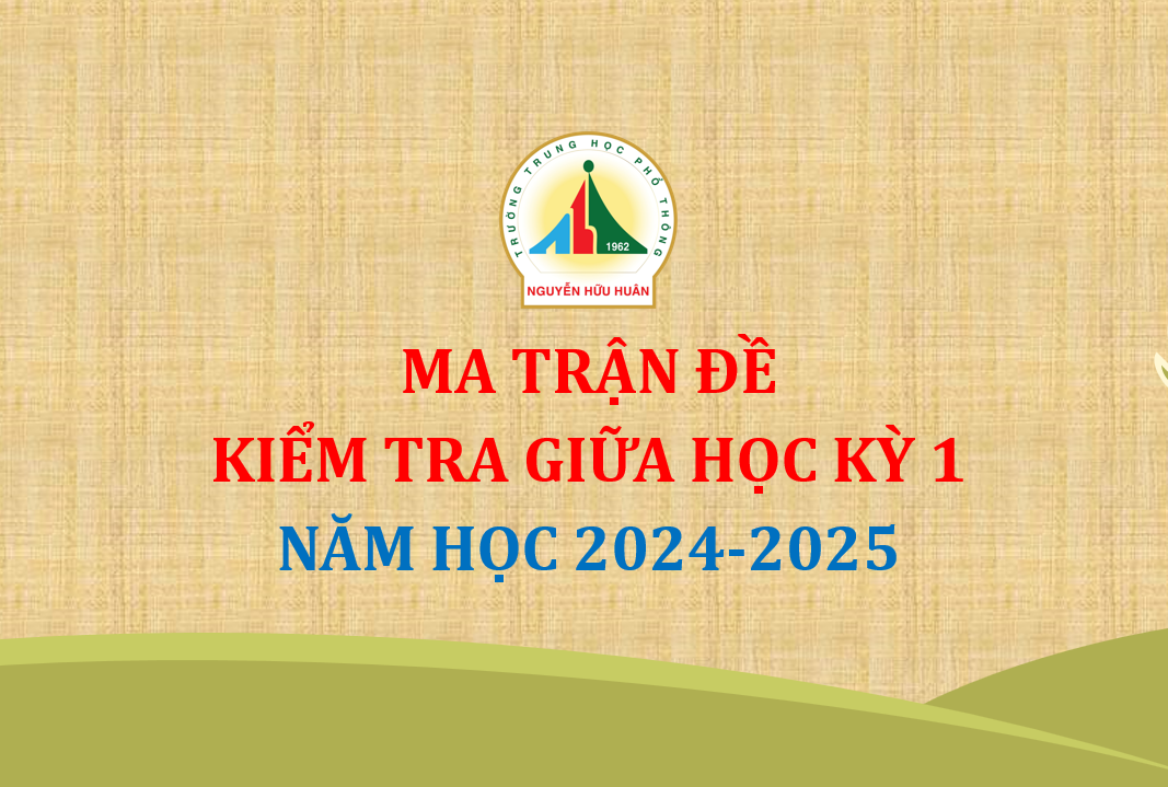 Ma trận đề kiểm tra Giữa Học kỳ 1 - Năm học 2024-2025