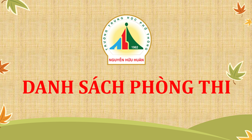 Danh sách phòng Kiểm tra tập trung Cuối Học kỳ 1 - Năm học 2024 - 2025