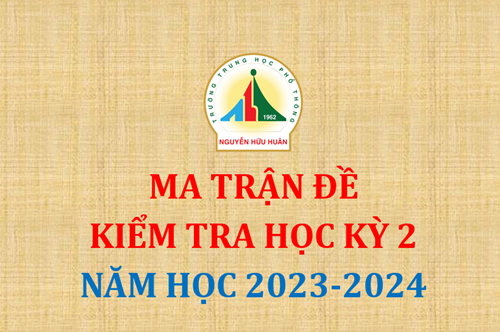 Ma trận đề kiểm tra Học kỳ 2 - Năm học 2023 - 2024