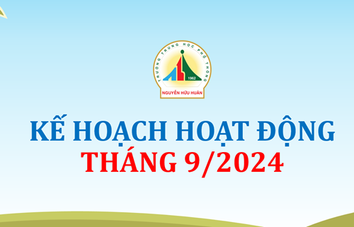 Kế hoạch công tác tháng 9/2024