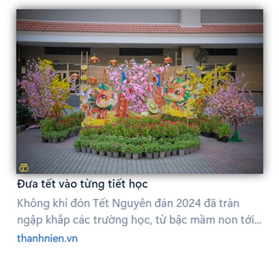 {Báo Thanh niên} Đưa tết vào từng tiết học