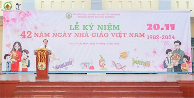 Trường THPT Nguyễn Khuyến tổ chức Lễ kỷ niệm 42 năm kỷ niệm Ngày Nhà giáo Việt Nam (1982-2024)