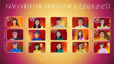 Trường THPT Nguyễn Khuyến công bố danh sách giáo viên chủ nhiệm khối 12, năm học 2024-2025.