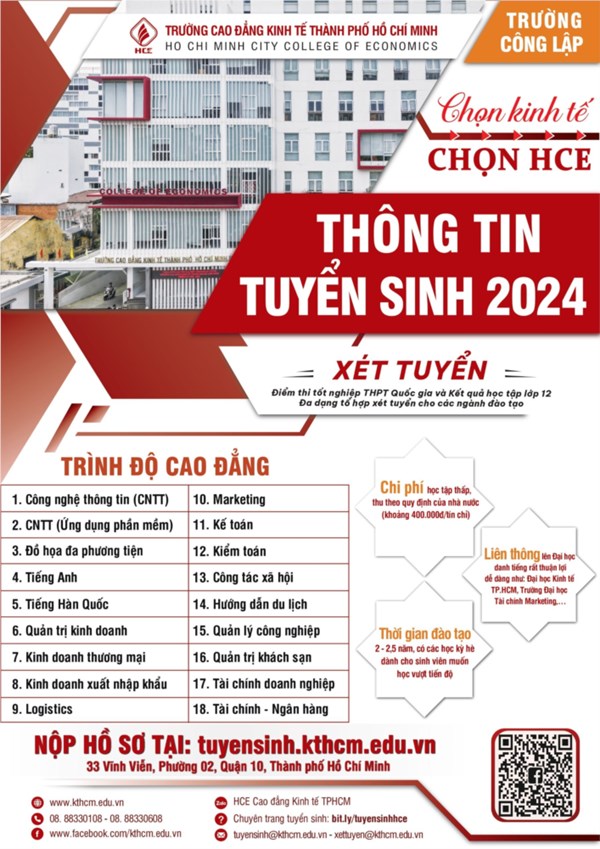 Thông tin tuyển sinh trường Cao đẳng Kinh tế Thành phố Hồ Chí Minh