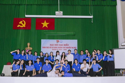 Đại hội đại biểu đoàn tncs hồ chí minh trường thpt nguyễn thị diệu nhiệm kỳ 2024-2025