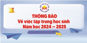 Thông báo về việc tập trung học sinh đầu năm học 2024 – 2025