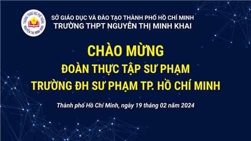 Đón Đoàn Thực tập sư phạm trường Đại học Sư phạm Thành phố Hồ Chí Minh