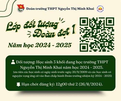 Thông tin về lớp Đối tượng Đoàn đợt 1 năm học 2024 - 2025