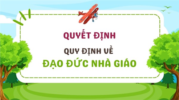 Quyết định 16 Quy định về đạo đức nhà giáo