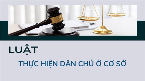Luật Thực hiện dân chủ ở cơ sở số 10-2022-QH15