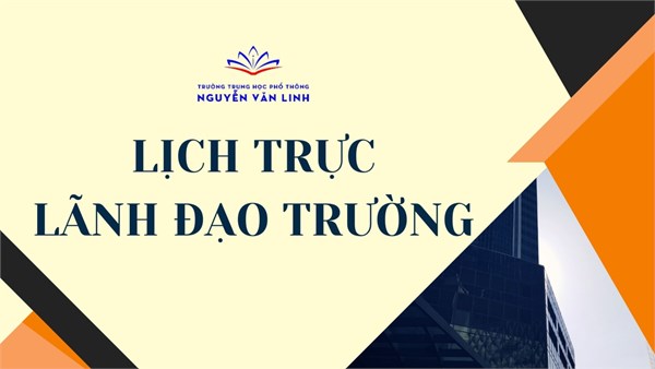 Lịch trực lãnh đạo trường