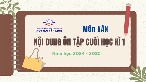 Văn: Nội dung ôn tập và kiểm tra Học kì 1 - Năm học 2024 - 2025