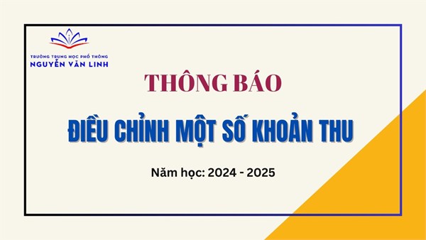 Thông báo số 375 điều chỉnh một số khoản thu Năm học 2024 - 2025