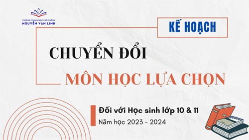 Kế hoạch Chuyển đổi môn lựa chọn, cụm chuyên đề học tập đối với học sinh lớp 10 - 11 Năm học 2023 - 2024