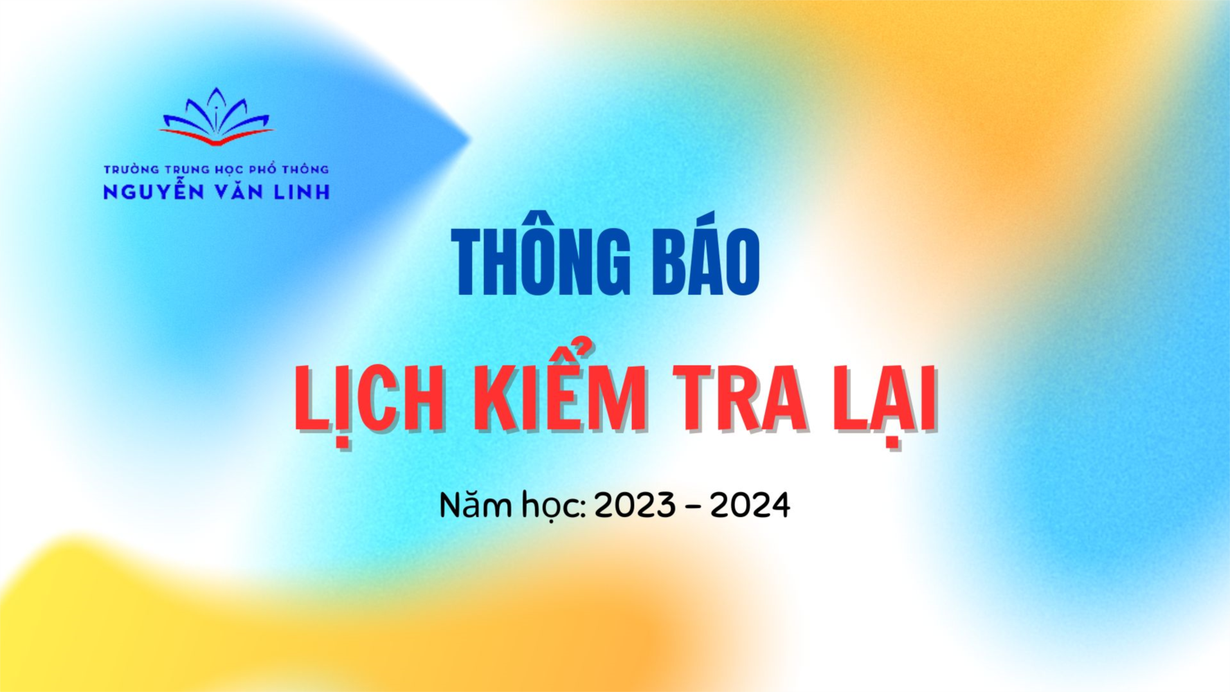 Lịch kiểm tra lại - Năm học 2023 - 2024