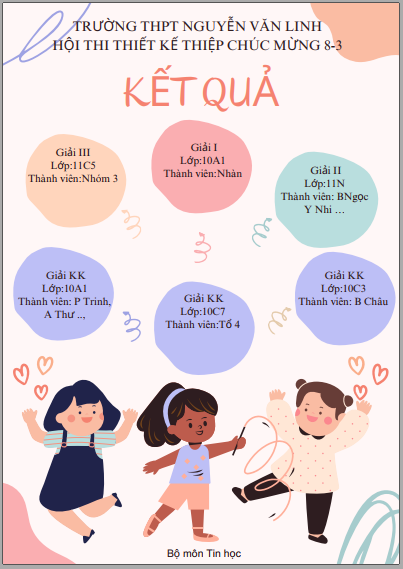 Kết quả hội thi thiết kế thiệp 8-3