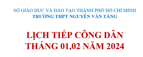 Lịch tiếp công dân tháng 01,02 năm 2024