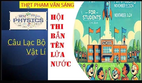 Hội thi tên lửa nước tại trường thpt phạm văn sáng
