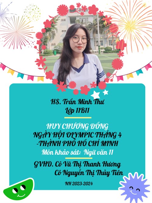 Vinh danh học sinh đạt giải cao Ngày hội Olympic tháng 4 NH 2023-2024