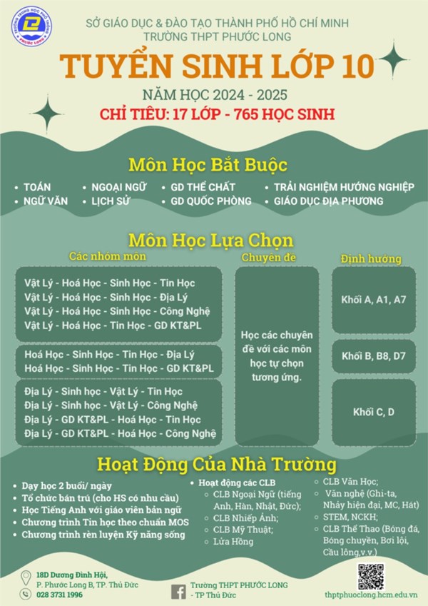 THÔNG BÁO SỐ 2 _ Về việc đăng ký tuyển sinh lớp 10 năm học 2024 – 2025