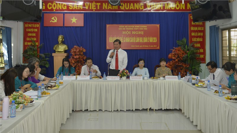 Hội nghị kiểm điểm tập thể, cá nhân cán bộ lãnh đạo, quản lý năm 2024.