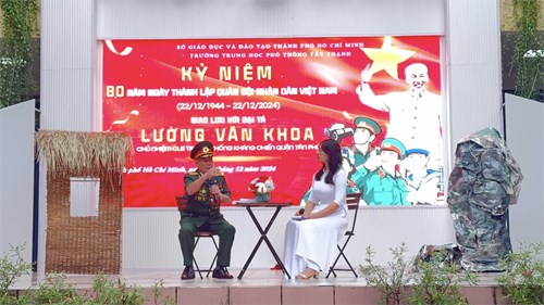 Trường THPT Tây Thạnh long trọng tổ chức buổi sinh hoạt kỷ niệm 80 năm Ngày thành lập Quân đội nhân dân Việt Nam và 35 năm Ngày hội Quốc phòng toàn dân